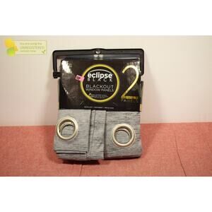 Eclipse 37"x63" Blackout Adagio Curtain Panels Gray